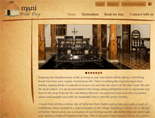 Tablet Screenshot of manihomestay.com